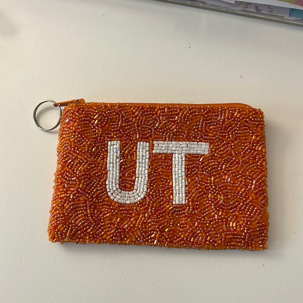 University of Texas at Austin beaded wallet